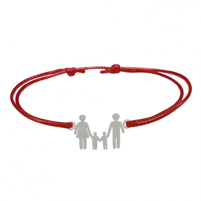 Bratara snur rosu personalizata MAMA TATA SI COPIII argint 9412180 Dras [1]