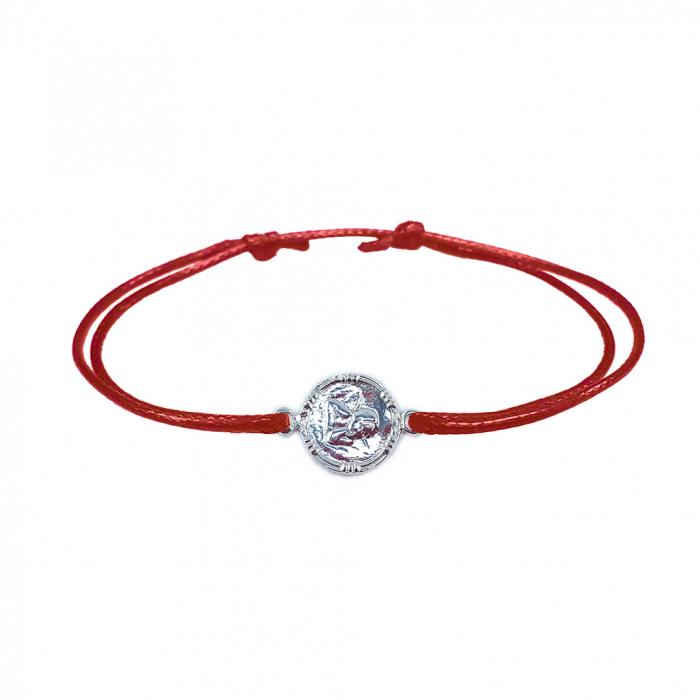 Bratara snur rosu personalizata medalion personalizata Ingeras argint 4360170 Dras [1]