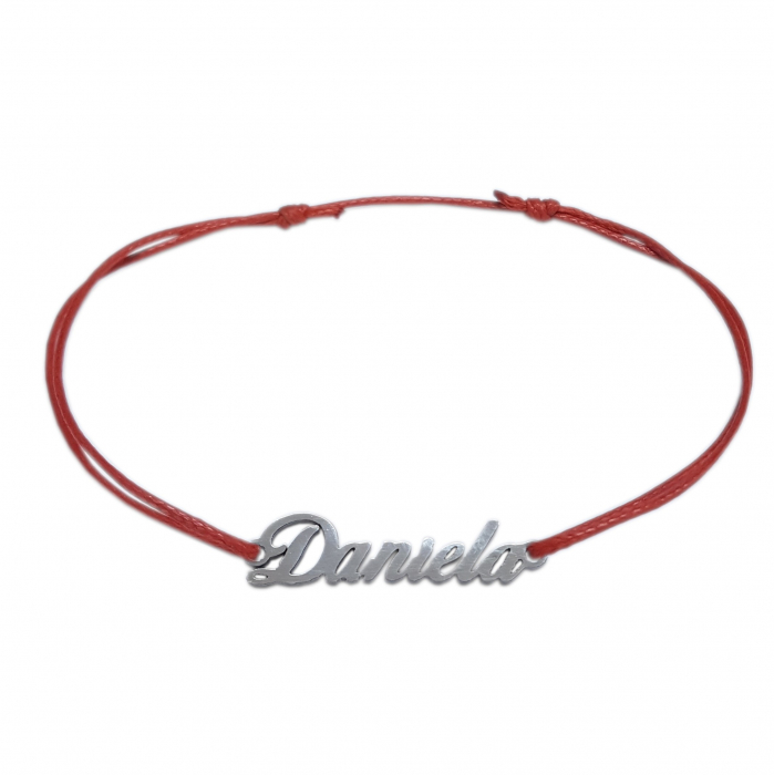 Martisor Bratara snur rosu personalizata nume Daniela argint 9449100 Dras [1]