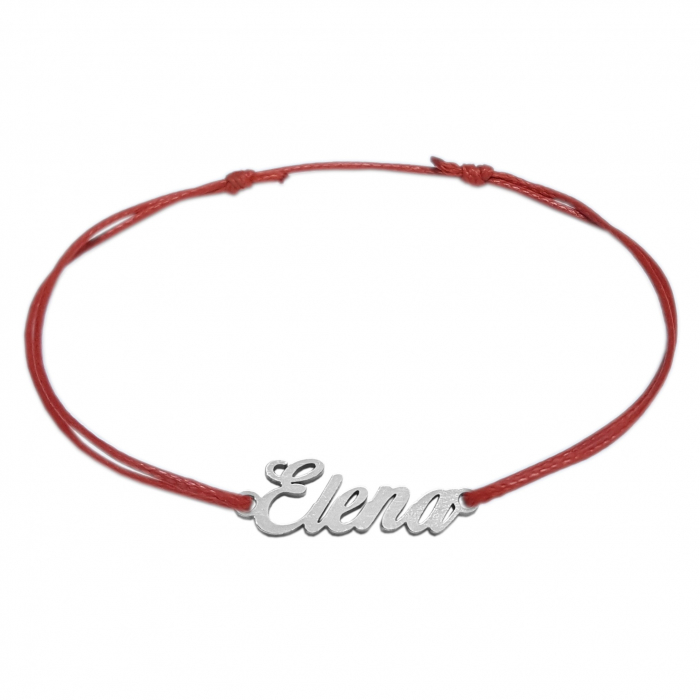 Bratara snur rosu personalizata nume Elena argint 9428100 Dras [1]
