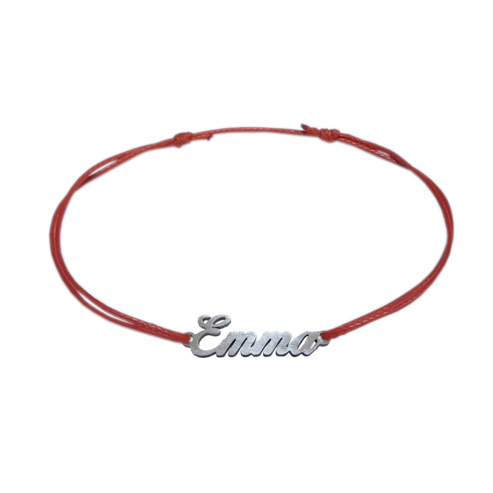 Martisor Bratara snur rosu personalizata nume Emma argint 9457100 Dras [1]