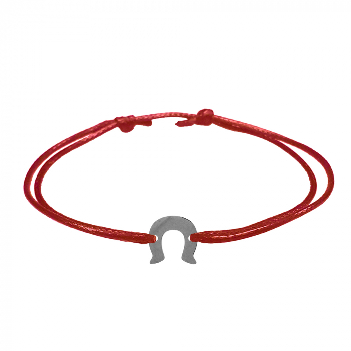 Bratara snur rosu personalizata Potcoava argint 10163100 Dras [1]
