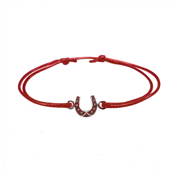 Martisor Bratara snur rosu personalizata Potcoava argint 4534100 Dras [1]
