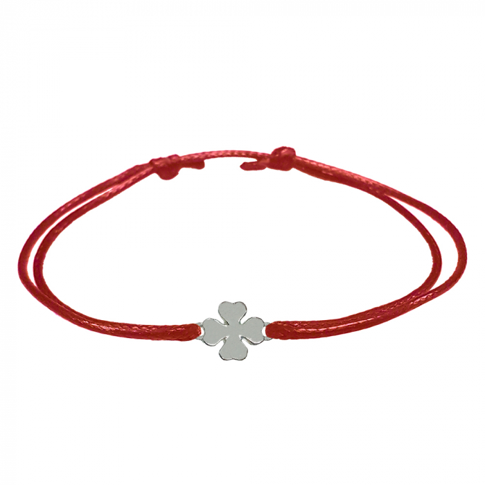Martisor Bratara snur rosu personalizata Trifoi argint 10077100 Dras [1]
