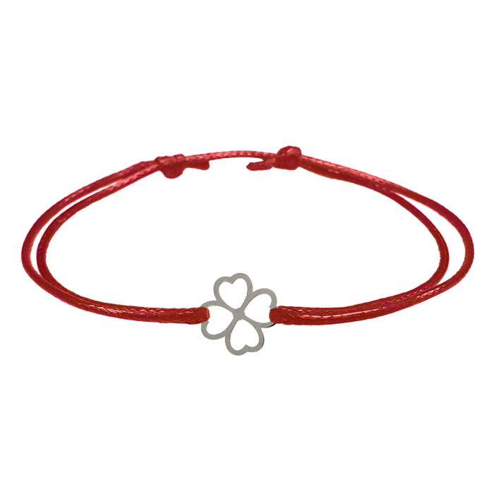 Bratara snur rosu personalizata Trifoi argint 10165100 Dras [1]