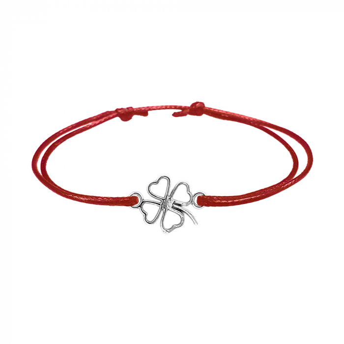 Martisor Bratara snur rosu personalizata Trifoi argint 6434100 Dras [1]