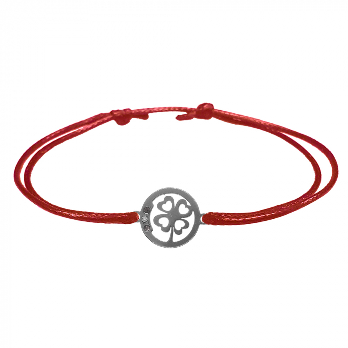 Martisor Bratara snur rosu personalizata Trifoi argint 9733150 Dras [1]