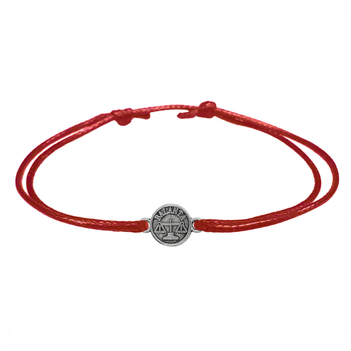 Bratara snur rosu personalizata zodie Balanta argint zodiac european 9791100 Dras [1]