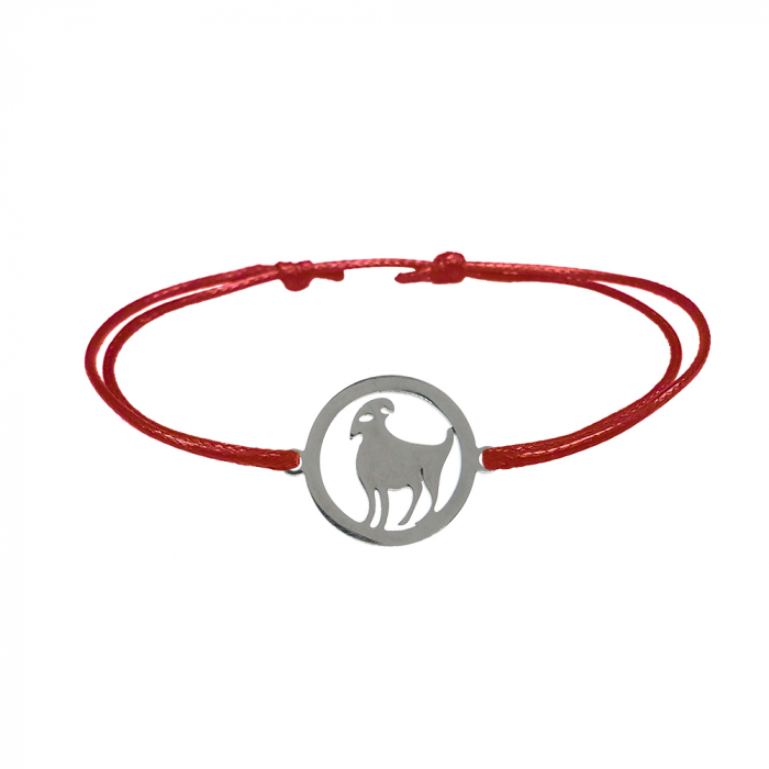 Bratara snur rosu personalizata zodie Berbec argint zodiac european 9774160 Dras [1]