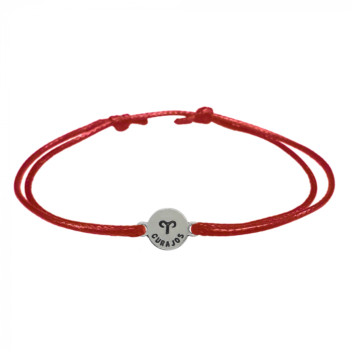 Bratara snur rosu personalizata zodie Berbec argint zodiac european 9785100 Dras [2]