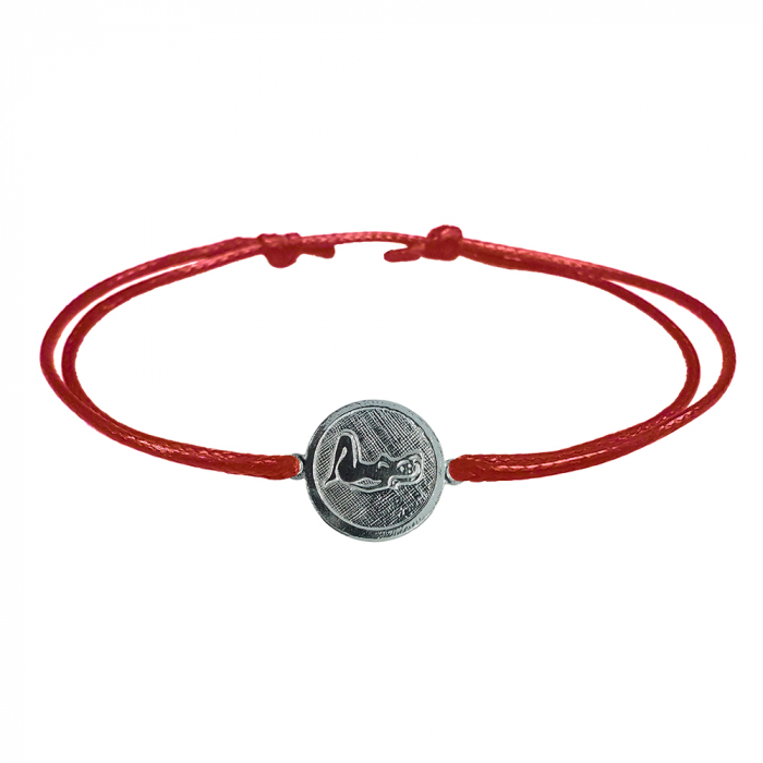 Bratara snur rosu personalizata zodie Fecioara zodiac european argint 4201200 Dras [1]