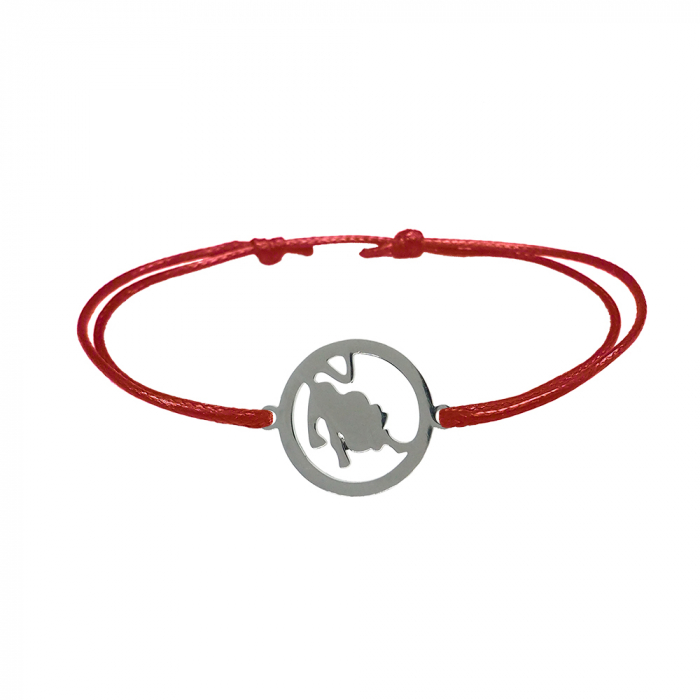 Bratara snur rosu personalizata zodie Leu argint zodiac european 9778160 Dras [1]
