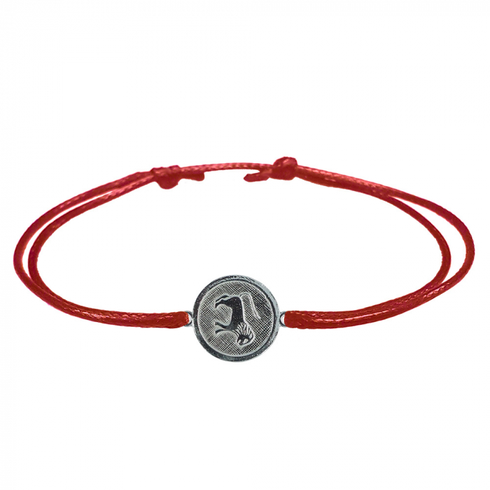 Bratara snur rosu personalizata zodie Leu zodiac european argint 4201200 Dras [1]