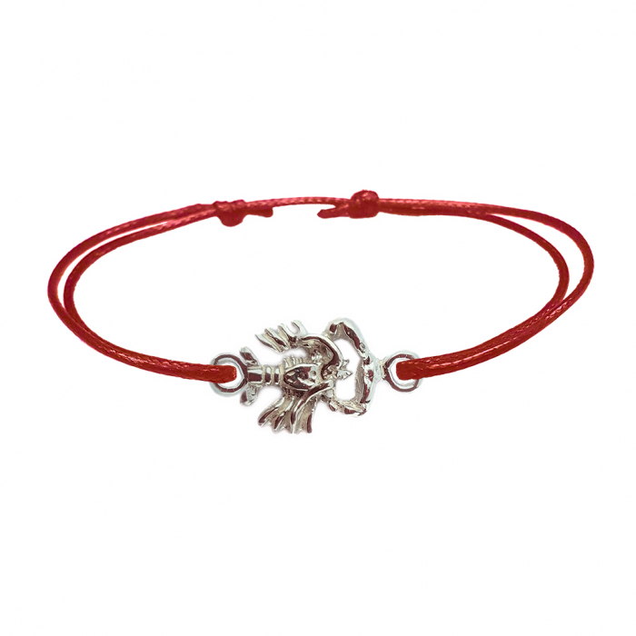 Bratara snur rosu personalizata zodie Rac zodiac european argint 9246110 Dras [1]