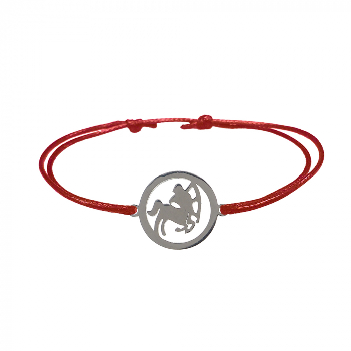 Bratara snur rosu personalizata zodie Sagetator argint zodiac european 9771160 Dras [1]