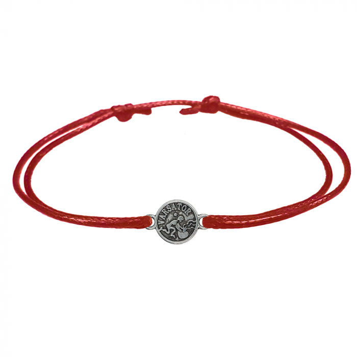 Bratara snur rosu personalizata zodie Varsator argint zodiac european 9783100 Dras [1]