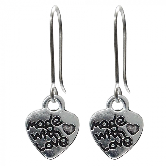 Cercei argint Inimioara made with love 9572250 Dras [1]