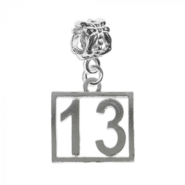 Charm argint Cifra 13 numar norocos cifre aniversare 10251_3360 Dras [1]