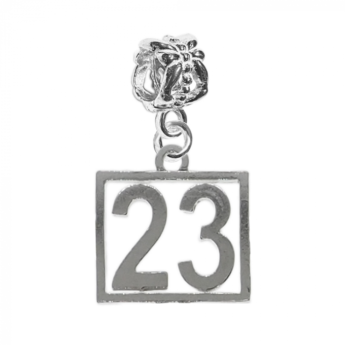 Charm argint Cifra 23 numar norocos cifre aniversare 10252_3360 Dras [1]