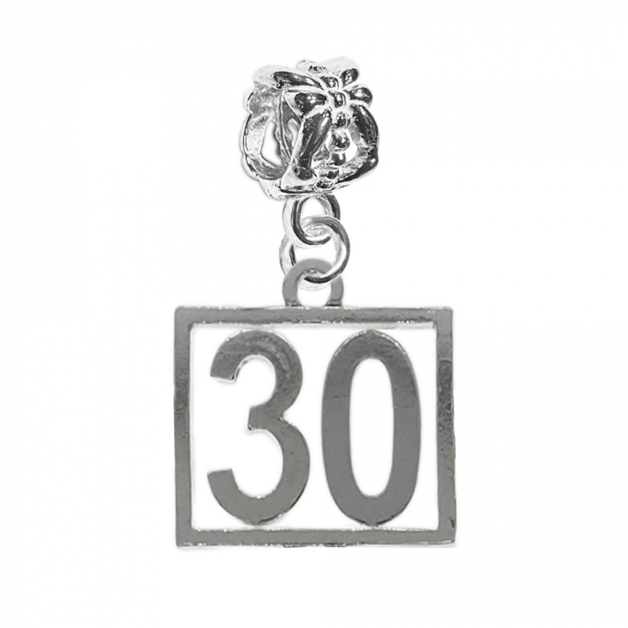 Charm argint Cifra 30 numar norocos cifre aniversare 10253_0360 Dras [1]