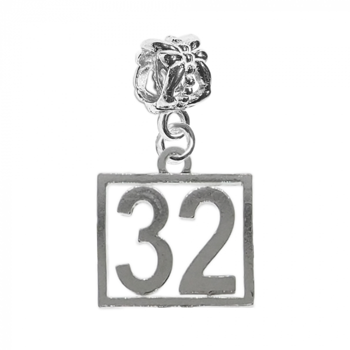 Charm argint Cifra 32 numar norocos cifre aniversare 10253_2360 Dras [1]