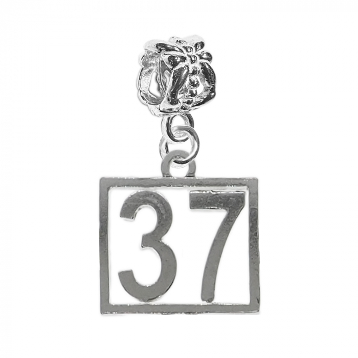 Charm argint Cifra 37 numar norocos cifre aniversare 10253_7360 Dras [1]