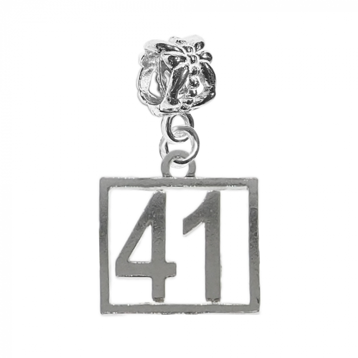 Charm argint Cifra 41 numar norocos cifre aniversare 10254_1360 Dras [1]