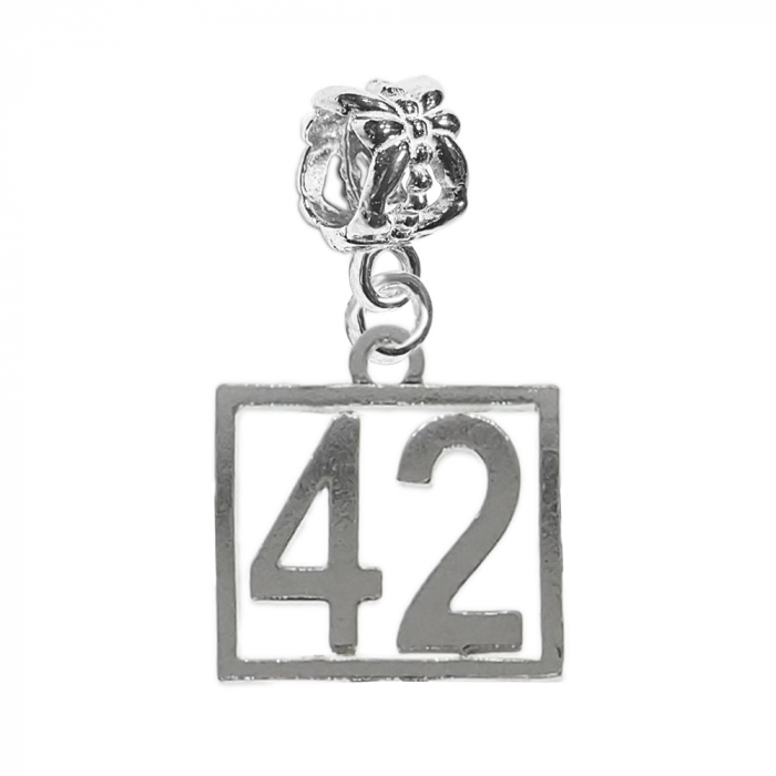 Charm argint Cifra 42 numar norocos cifre aniversare 10254_2360 Dras [1]