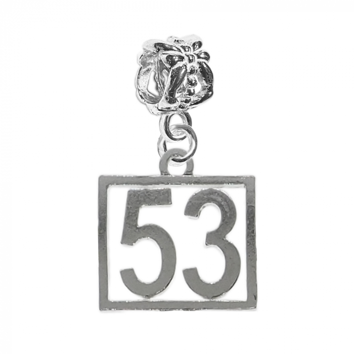 Charm argint Cifra 53 numar norocos cifre aniversare 10255_3360 Dras [1]
