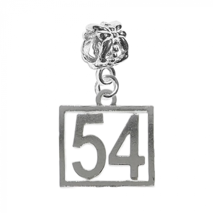 Charm argint Cifra 54 numar norocos cifre aniversare 10255_4360 Dras [1]
