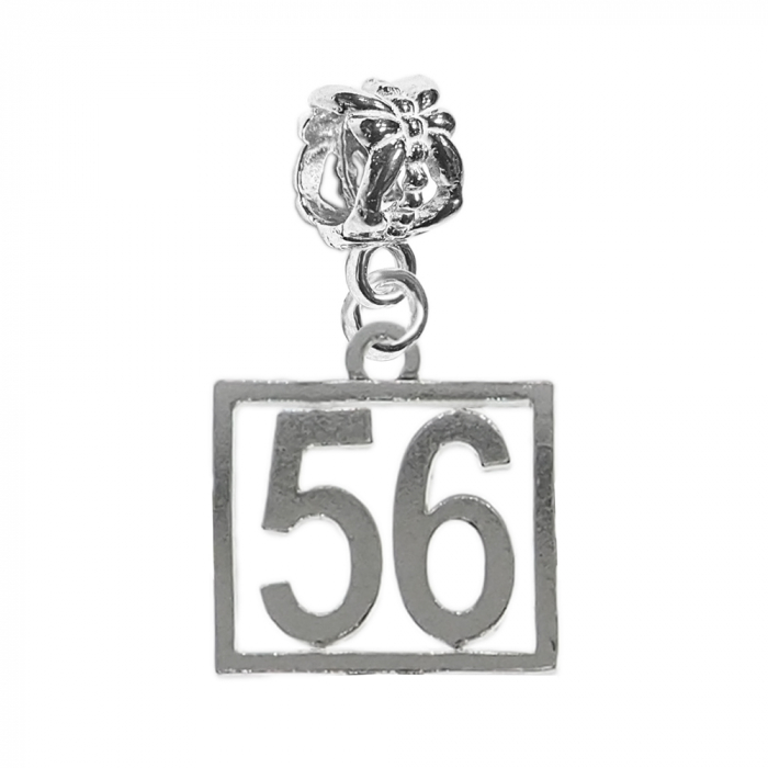 Charm argint Cifra 56 numar norocos cifre aniversare 10255_6360 Dras [1]