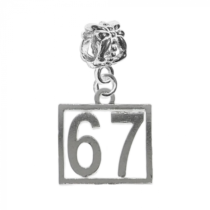 Charm argint Cifra 67 numar norocos cifre aniversare 10256_7360 Dras [1]