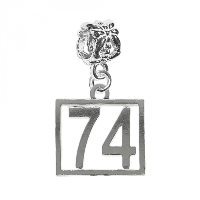 Charm argint Cifra 74 numar norocos cifre aniversare 10247_4360 Dras [1]
