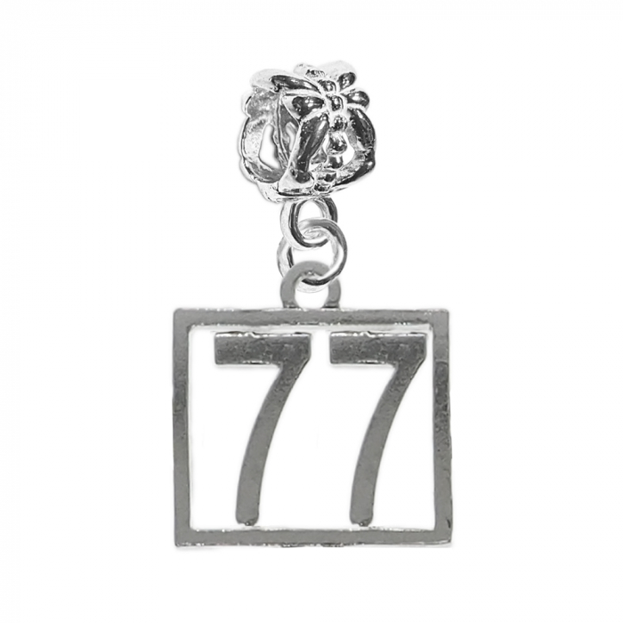 Charm argint Cifra 77 numar norocos cifre aniversare 10247_7360 Dras [1]