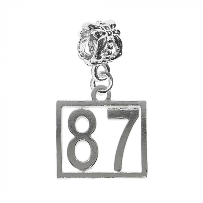 Charm argint Cifra 87 numar norocos cifre aniversare 10248_7360 Dras [1]