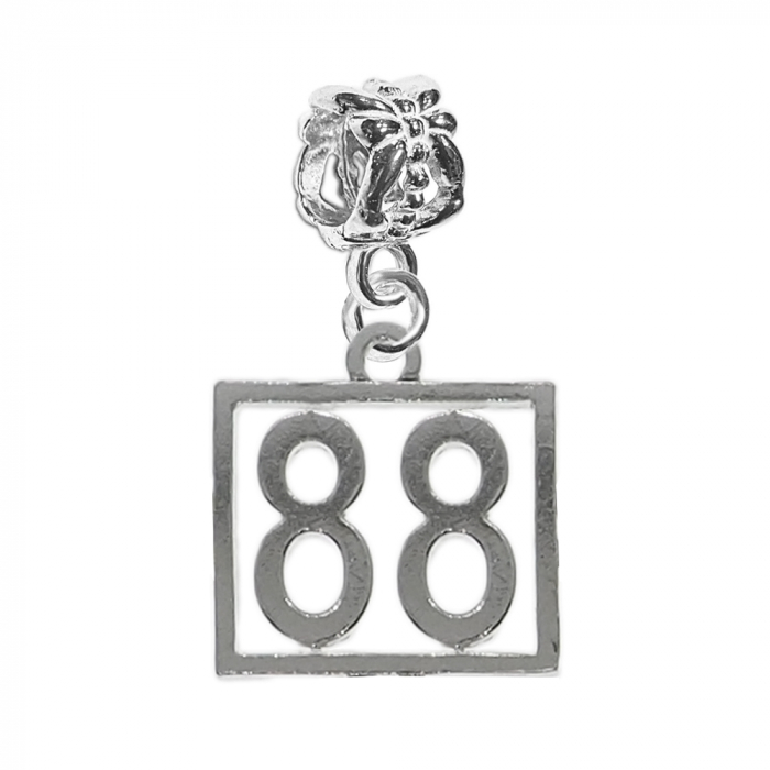 Charm argint Cifra 88 numar norocos cifre aniversare 10248_8360 Dras [1]