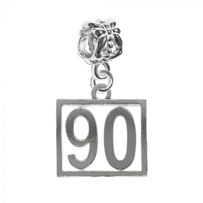 Charm argint Cifra 90 numar norocos cifre aniversare 10249_0360 Dras [1]