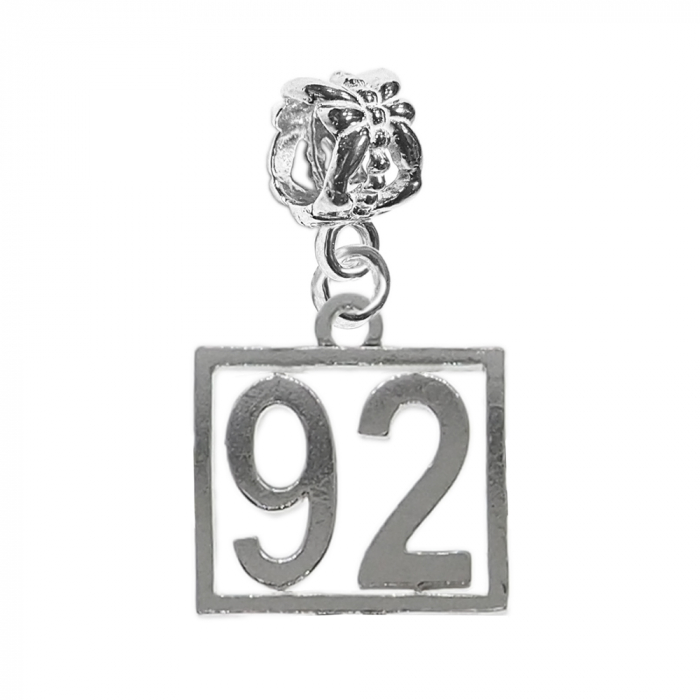 Charm argint Cifra 92 numar norocos cifre aniversare 10249_2360 Dras [1]