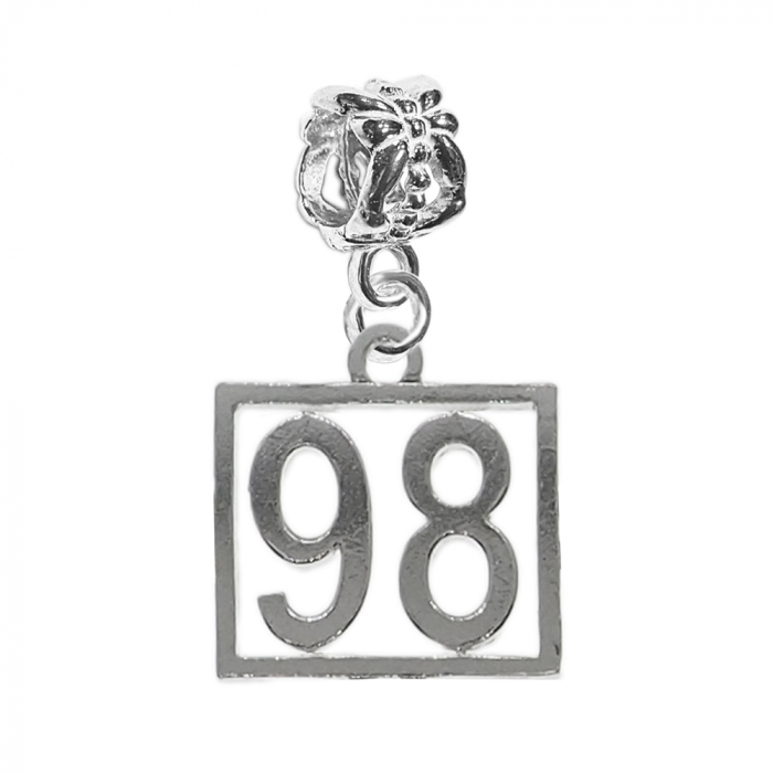 Charm argint Cifra 98 numar norocos cifre aniversare 10249_8360 Dras [1]