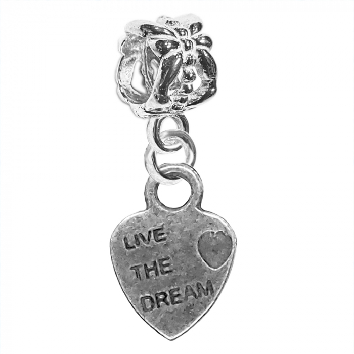 Charm argint Inimioara live the dream 9563200 Dras [1]