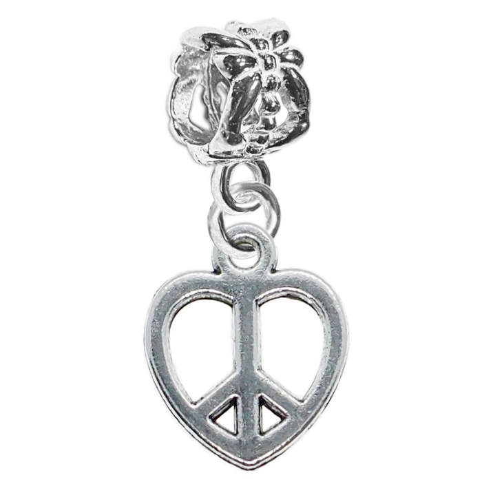 Charm argint Inimioara semnul pacii 9571200 Dras [1]