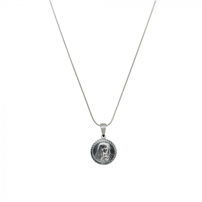 Lantisor argint personalizat medalion Maica Domnului argint 4198SCH530 Dras [1]
