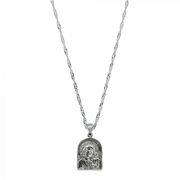 Lantisor argint personalizat medalion Maica Domnului argint 4218SING855 Dras [1]
