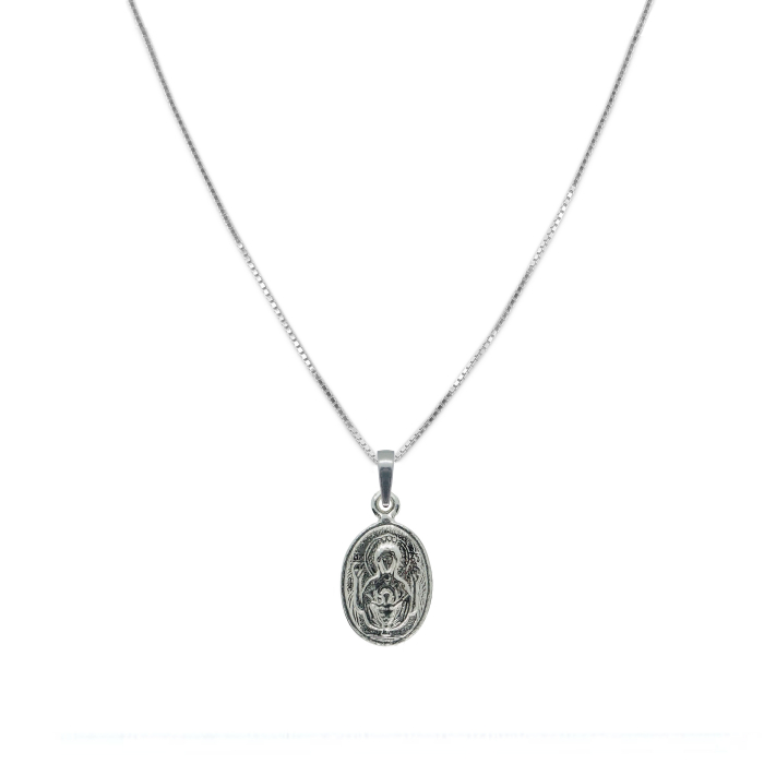 Lantisor argint personalizat medalion Maica Domnului argint 4371VEN315 Dras [1]
