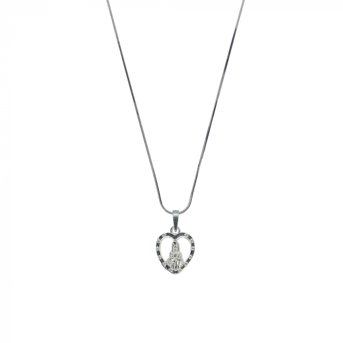 Lantisor argint personalizat medalion Maica Domnului Inimioara argint 4227SCHD440 Dras [1]