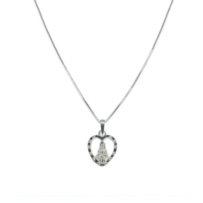 Lantisor argint personalizat medalion Maica Domnului Inimioara argint 4227VEN410 Dras [1]