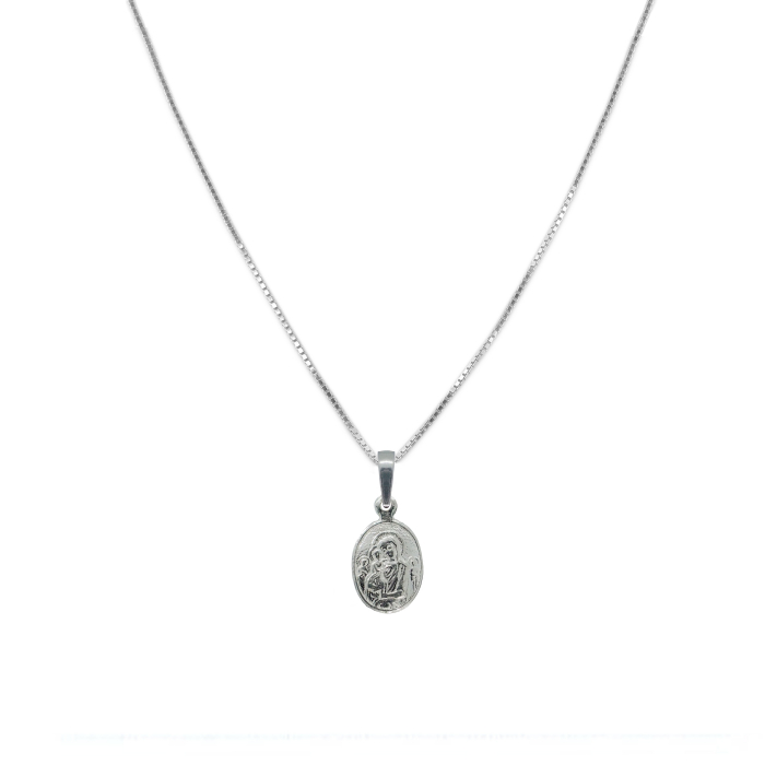 Lantisor argint personalizat medalion Maica Domnului pruncul Iisus argint 4372VEN350 Dras [1]