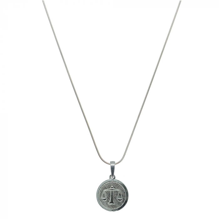 Lantisor argint personalizat medalion zodie Balanta zodiac european argint 4201SCH480 Dras [1]