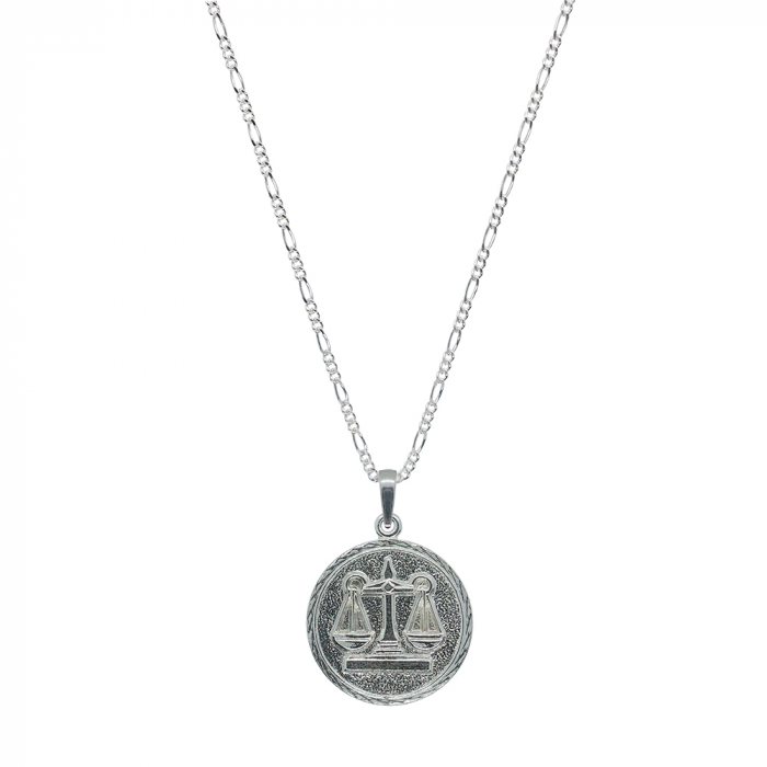 Lantisor argint personalizat medalion zodie Balanta zodiac european argint 4202FIG520 Dras [1]