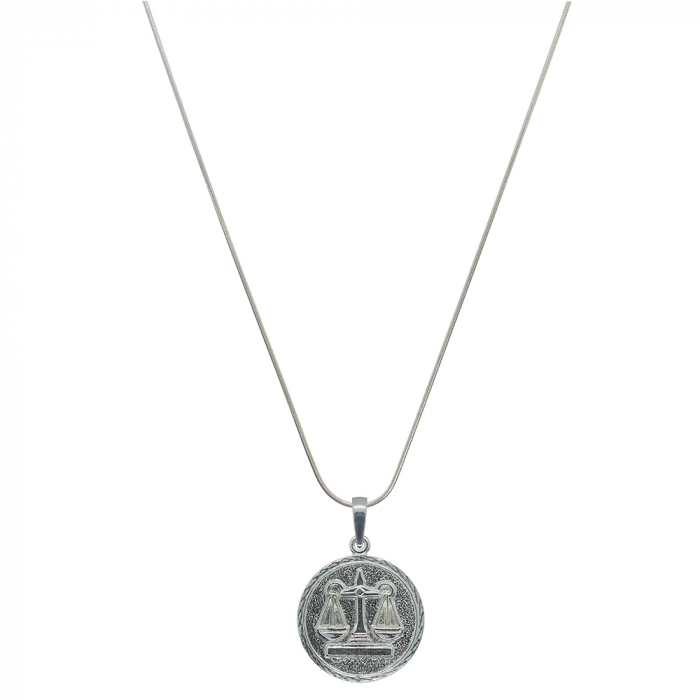 Lantisor argint personalizat medalion zodie Balanta zodiac european argint 4202SCH580 Dras [1]